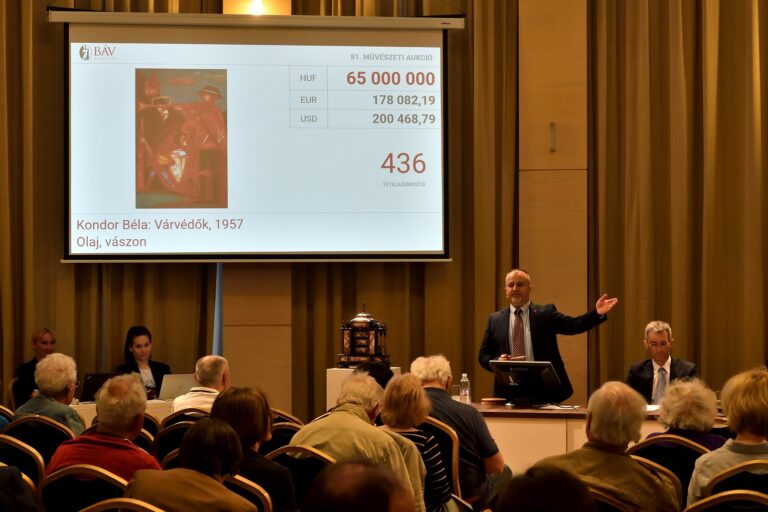 Új eladási rekord született a BÁV 81. művészeti aukcióján Új eladási rekord született a BÁV 81. művészeti aukcióján